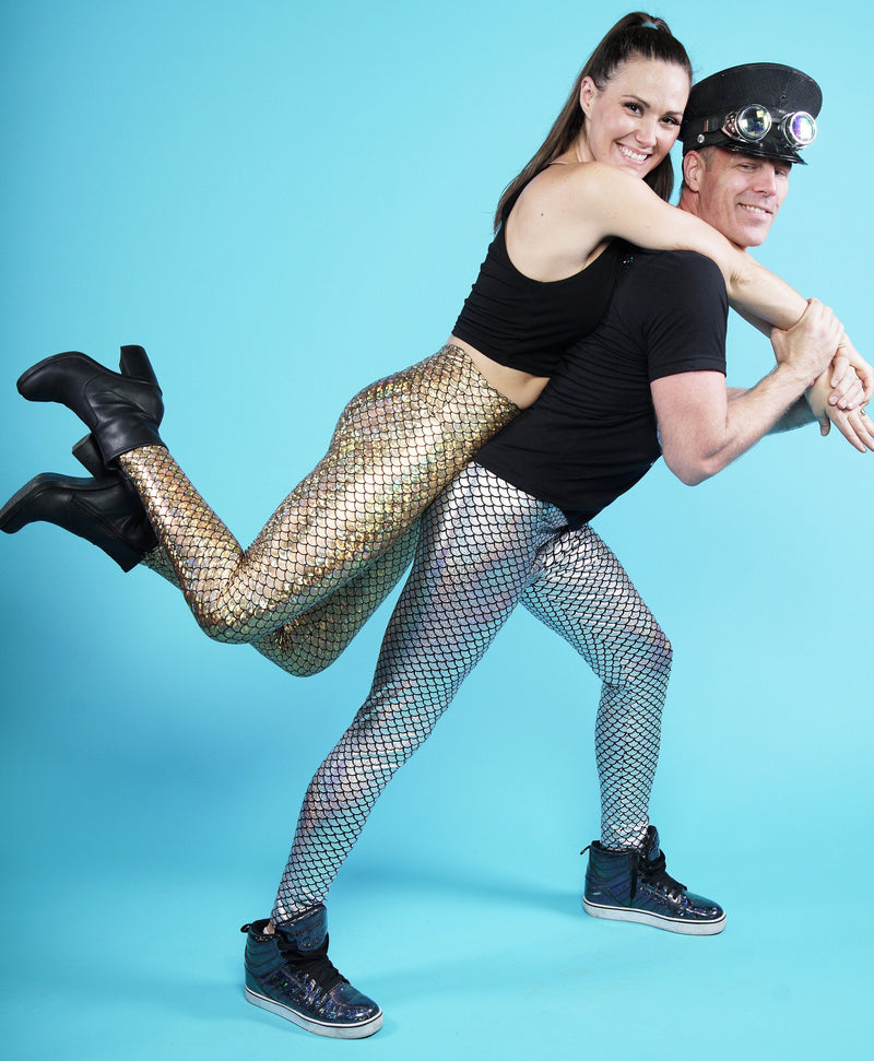 Women's Purple Mermaid Holographic Leggings - Mesmerizing Mermaid - Ar –  Funstigators