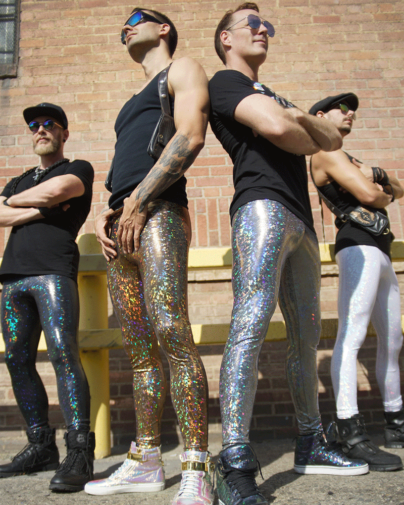 Mens silver leggings best sale