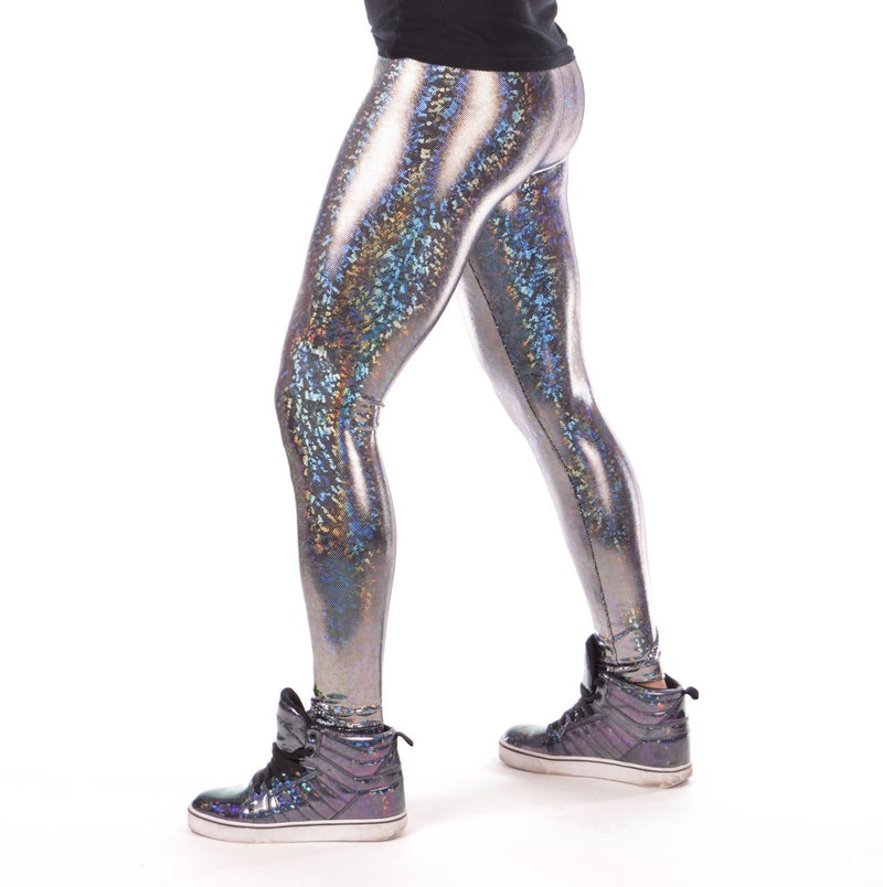 Spandex Silver Leggings for Women for sale