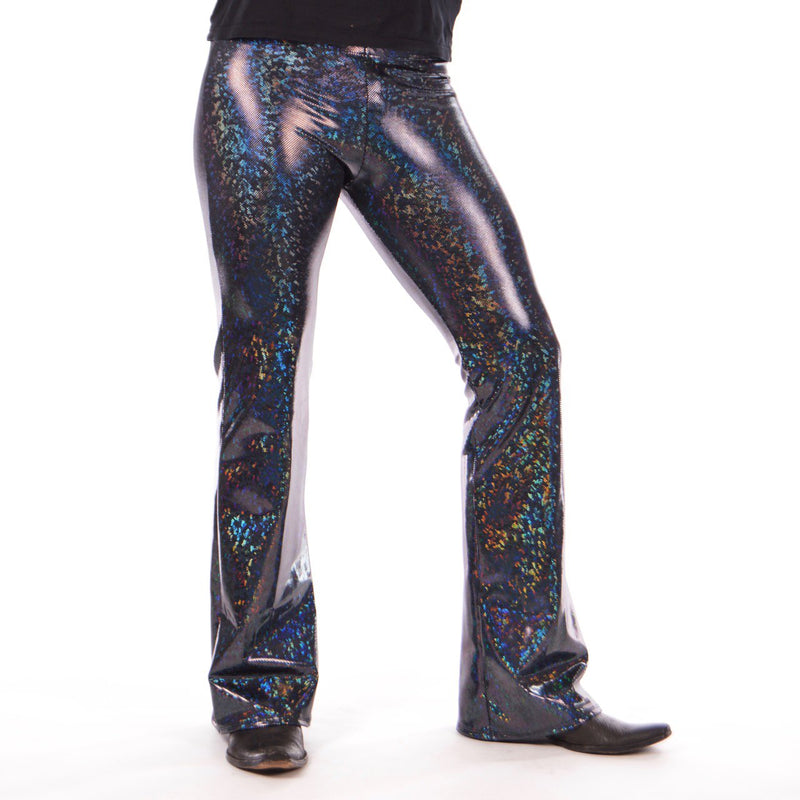 Flare With Me High Waist Stretch Disco Bell Bottom Pants - Black