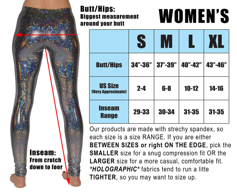 Women's Disco Silver Holographic Leggings - Dimensional Disco - Disco Ball