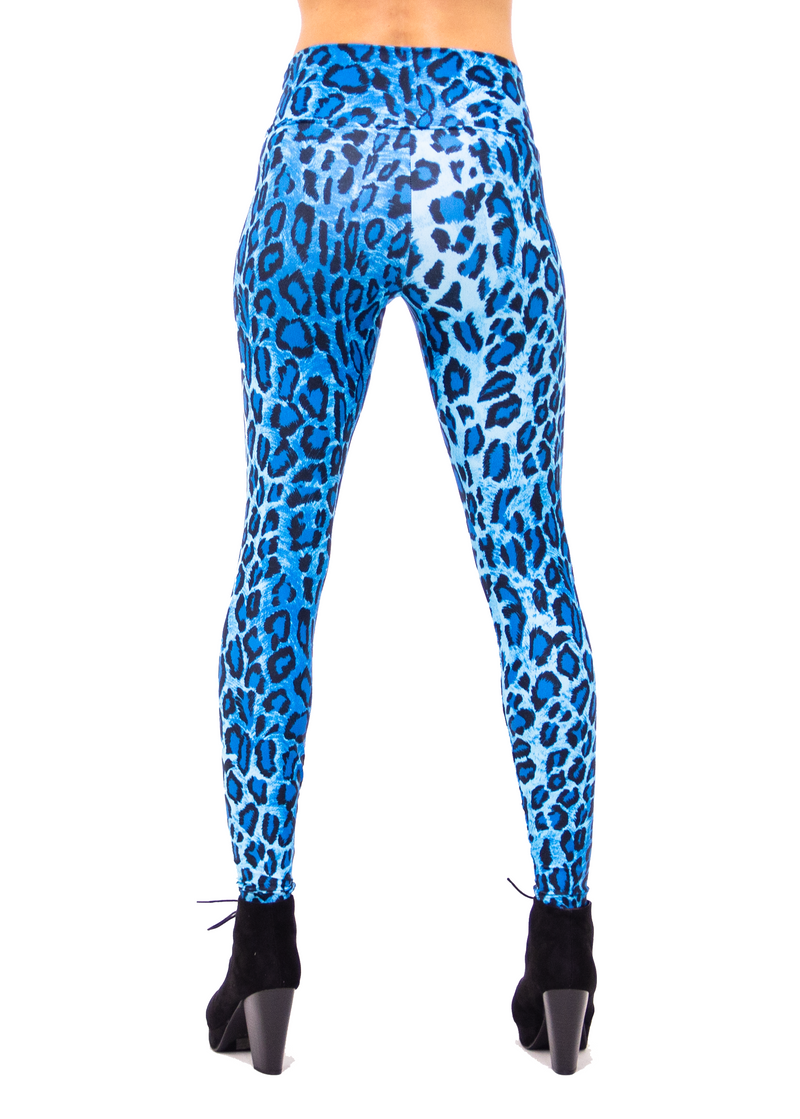 blue, leopard print, leopard, animal print, costume, music festival, womens leggings, cute, sexy, clothing legging, made in usa, revolver fashion, coachella, burning man, outfit, spandex