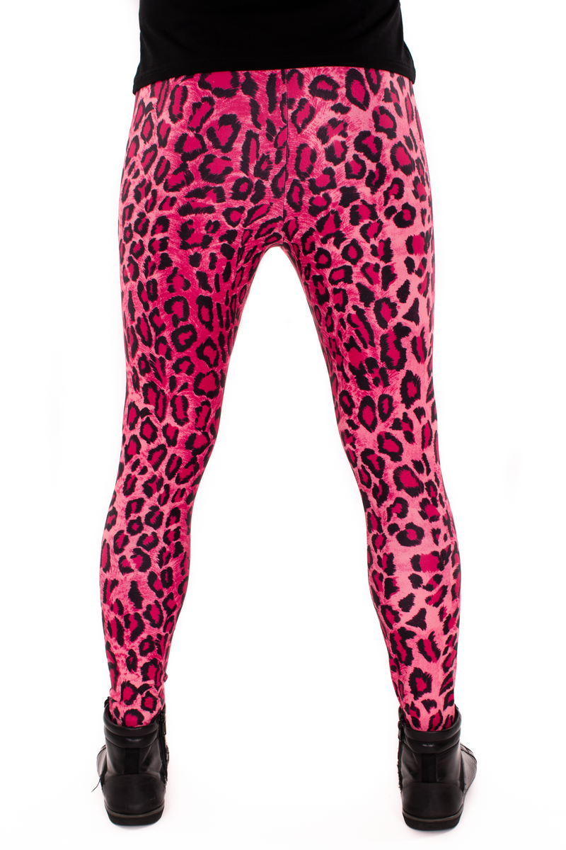 Pink animal print leggings clearance