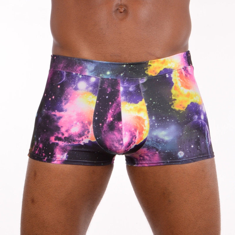 Space UV Intergalactic Brief Swim Trunks With Front Pouch - Made in USA - Festival Clothing